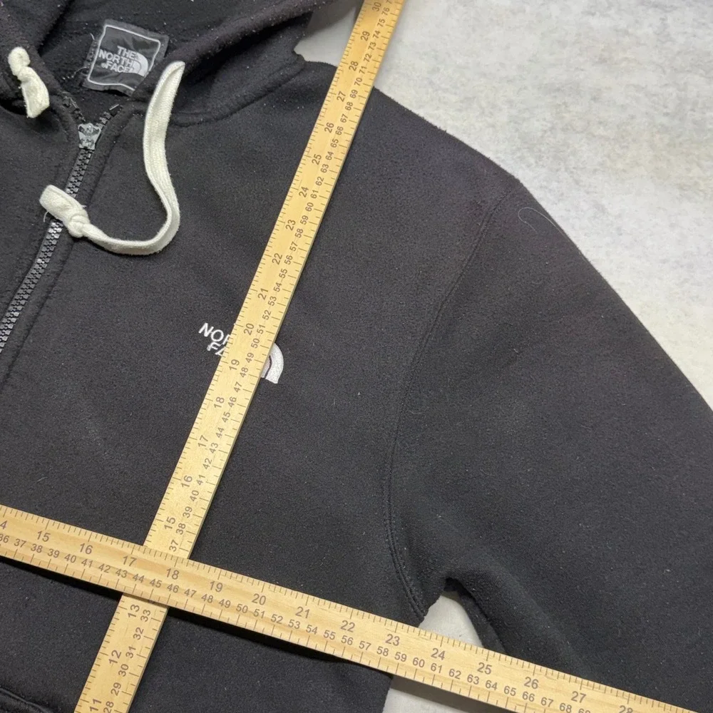 The North Face Full Zip Hoodie Mens XL Black Embroidered Logo Sweatshirt Outdoor